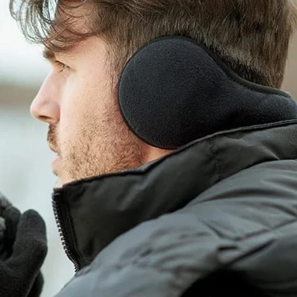 180s Men's urban Ear Warmer,Behind-the-Head Winter Earmuffs green, NEW - Picture 5 of 5